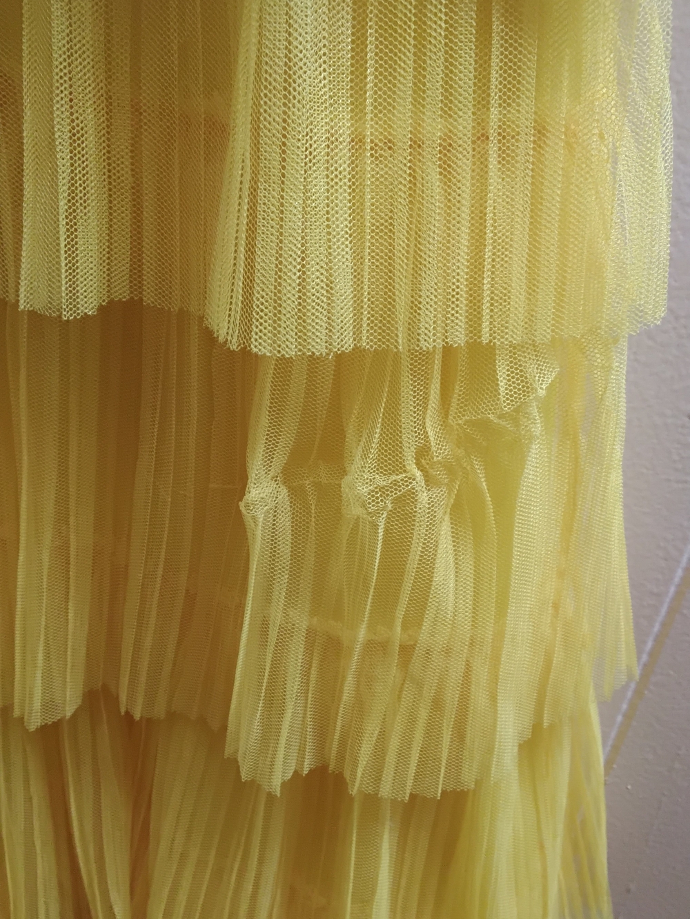 Fashion Nova Yellow Tiered V-Neck Ruffle Maxi Dress - Picture 7 of 8